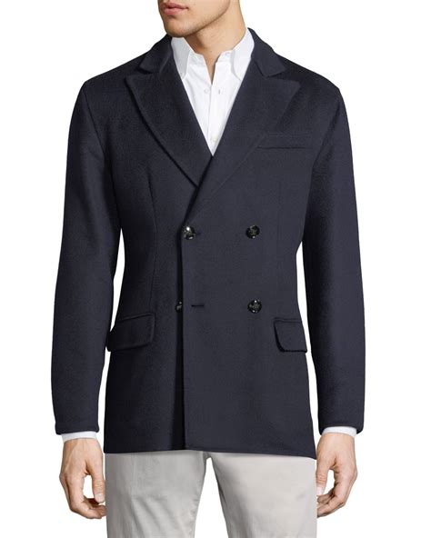 Kiton Cashmere Double Breasted Coat Neiman Marcus