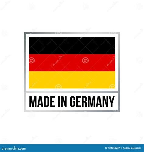 Made In Germany Icon With German Flag Stock Vector Illustration Of