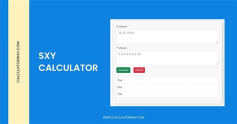 Sxy Calculator For Linear Regression Calculatorway