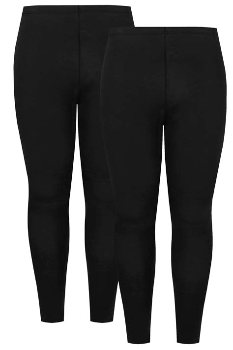 Yours For Good Lot De 2 Leggings Noir En Jersey Yours Clothing