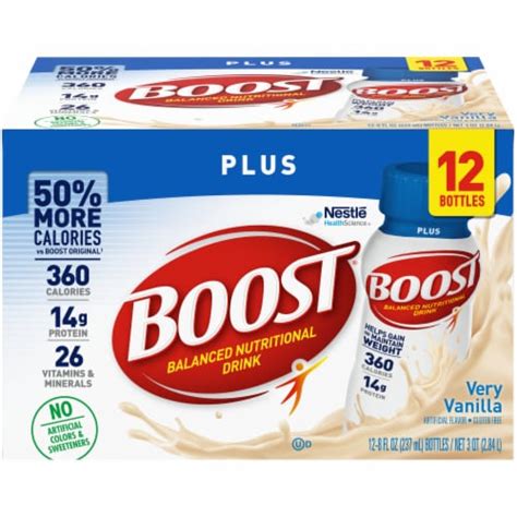 Boost® Plus Very Vanilla Balanced Nutritional Drink 12 Bottles 8 Fl