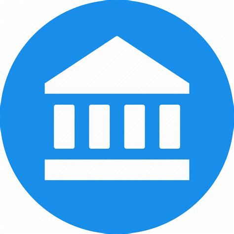 Bank Blue Court Finance Financial Institution Stock Market Icon
