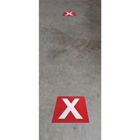 Expressly Hubert Redwhite Vinyl X Social Distancing Floor Marker