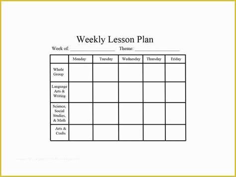 Free Printable Daily Lesson Plan Template Of Printable Lesson Plan