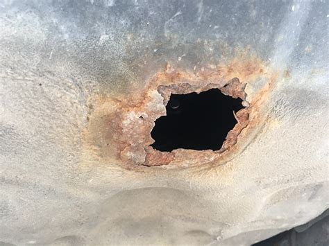 Body Work Large Rust Hole In Spare Tire Area Completely Rusted