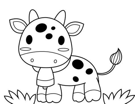 Cute Baby Cow Coloring Pages