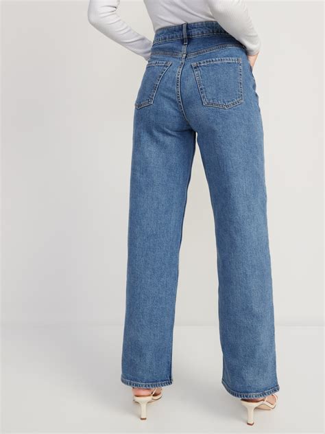 Jean à Jambe Large Et Taille Très Haute Pour Femme Old Navy