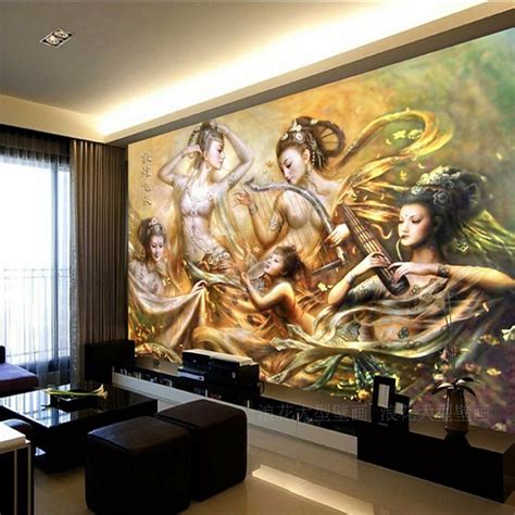 3d Wallpaper Bedroom Mural Modern Beautiful Girl Tv