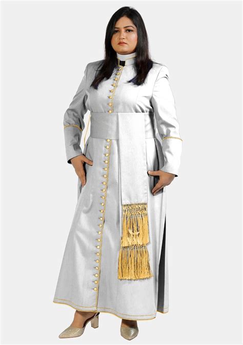 Female Clergy Robe White Eclergys