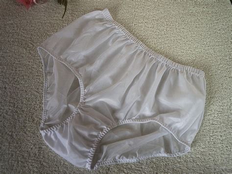 pretty silky white nylon sissy vintage style full brief pinup panties 36 38 ebay