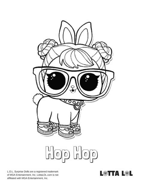 All favorite babies from all series of toys! Hop Hop LOL Coloring Page | Lotta LOL
