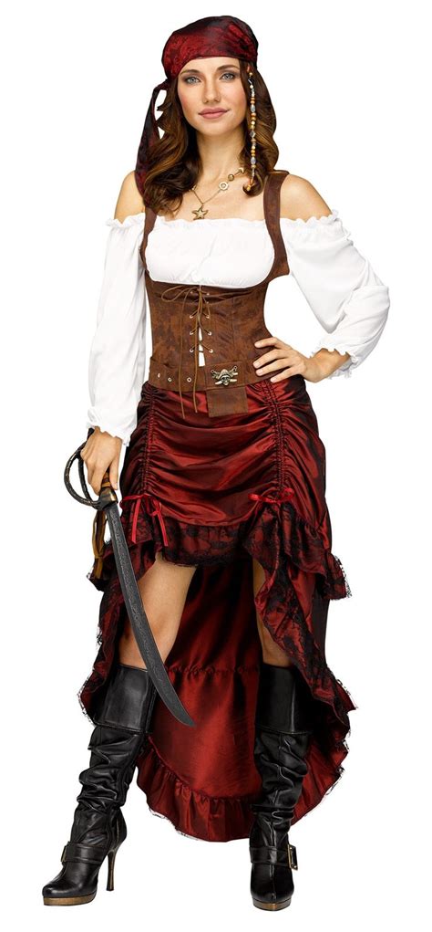 Women Pirate Wench Costume Pirate Dress Female Pirate Costume