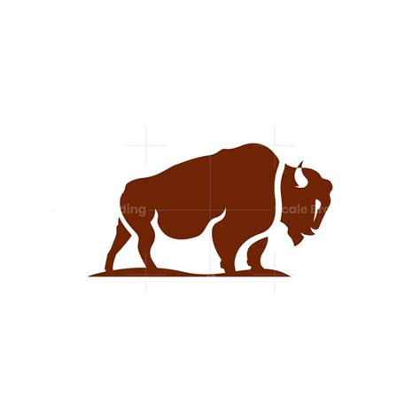 Brown Bison Logo Buffalo Logo in 2021 | Bison logo, Buffalo logo, Art