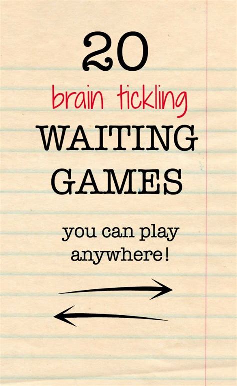 20 Waiting Games For Kids That Will Tickle Your Brain Games To Play