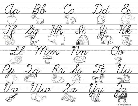 Alfabeto Cursiva Para Imprimir~alfabeto Cursiva Inglesa Para Imprimir