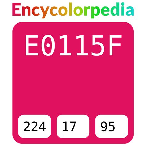 Ruby E0115f Hex Color Code Rgb And Paints