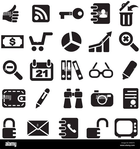 Collection Icons Stock Photo Alamy