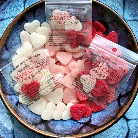 Sugar Free Valentines Heart Candy T Sampler Diabetic Etsy Uk