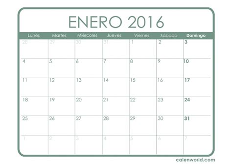Calendario Enero Calendarios Para Imprimir