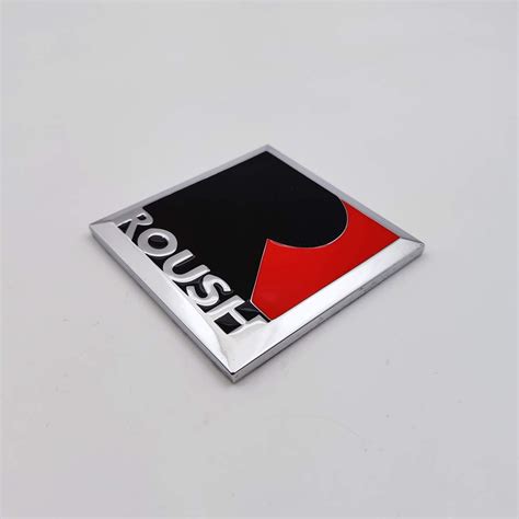 Axlezx 3d Chrome Metal Roush Logo Car Emblem Premium Rear Trunk Badge