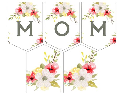 Mothers Day Banner Printable Decoration Free Diy Mothers Day Decor