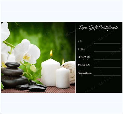 Stand out with custom flat cards. 5+ Spa Gift Certificate Formats to Grow Business - Dotxes