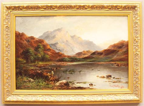 Antiques Atlas Scottish Landscape Oil Painting Of Loch Earn C1903