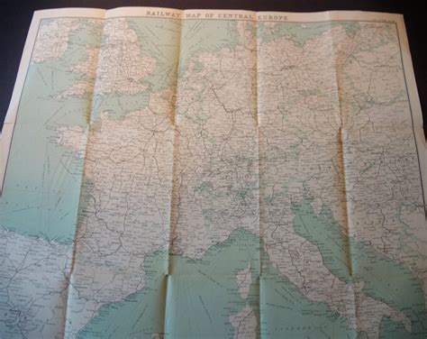 Railway Map Of Central Europe Train Routes Map 1907 Large Framable