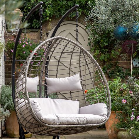Outdoor Natural Hanging Double Cocoon Chair Outdoor Living