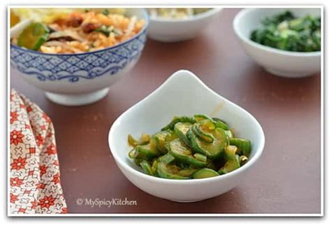 There might be a judgmental tone in this writing, but know it's all towards myself. Spicy Korean Cucumber Salad ~ OiMu Chim Namul - MySpicyKitchen