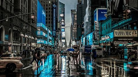 Free Download Rain City Street Waterdrop Raindrops Rainy Day