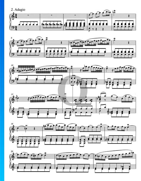 Concerto In D Minor Bwv 974 2 Adagio Sheet Music Piano Solo Oktav