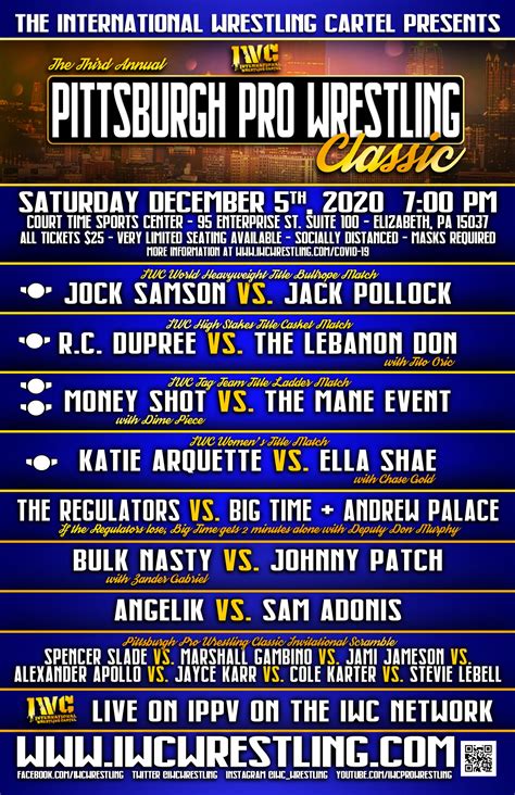 Pittsburgh Classic On December 5th