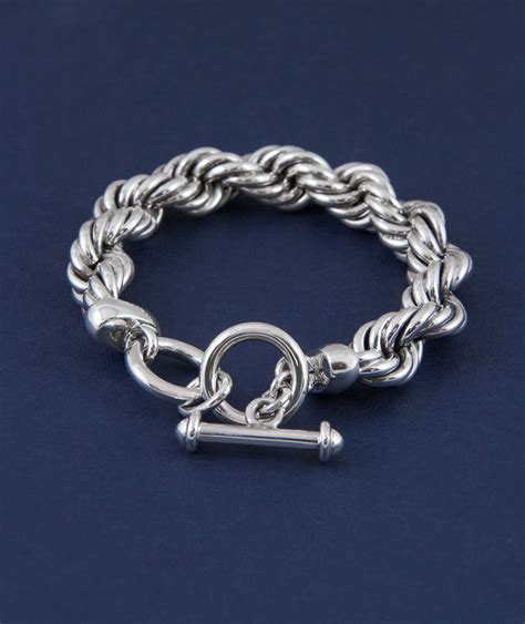 Exclusive Silver Rope Bracelet │handpicked Womens Sterling Silver