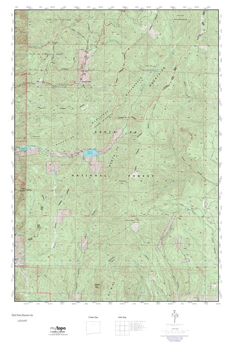 Mytopo Mcclure Reservoir New Mexico Usgs Quad Topo Map