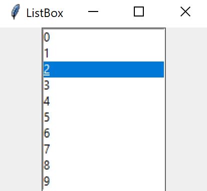 Прокручиваемый ListBox в Python tkinter