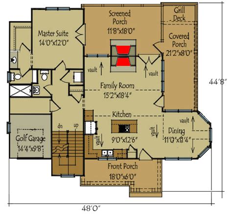 Cottage cabin plans 18 photo gallery. Plan 92305MX: Mountain Home with Vaulted Ceilings ...