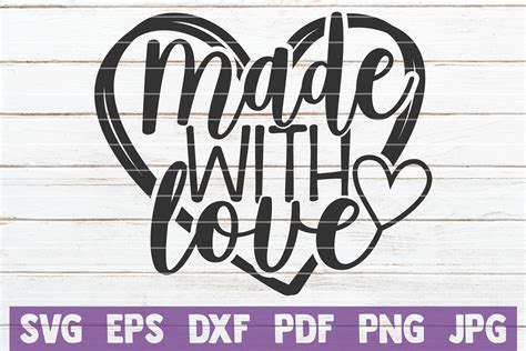 Made With Love Svg Cut File By Mintymarshmallows Thehungryjpeg