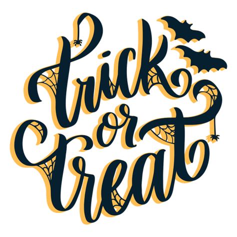 Trick Or Treat Sticker Badge Transparent Png And Svg Vector File