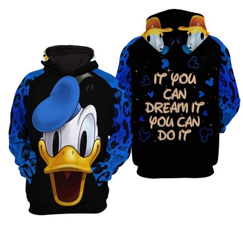 Donald Duck Disney Sweatshirthoodiefleece Jacket Stylist Etsy