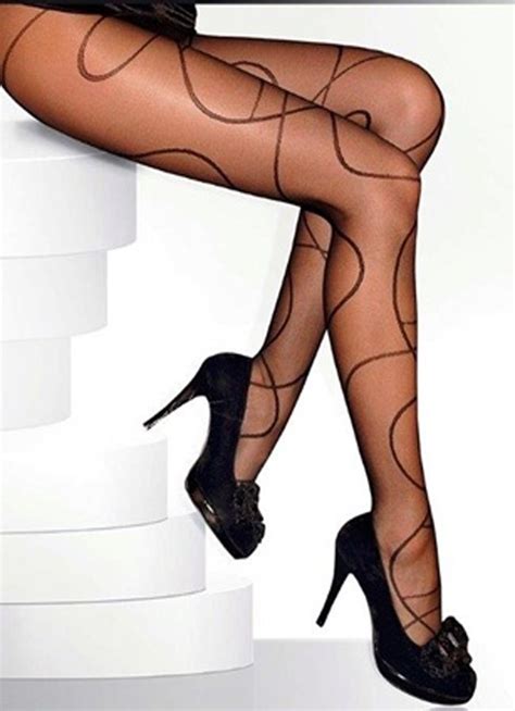 women s clothing plus size 20 denier patterned tights adrian secession sheer black pantyhose