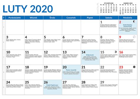 W 2020 roku zakupy zrobisz tylko w siedem niedziel handlowych Kalendarz luty 2020 - kalendarz lutego