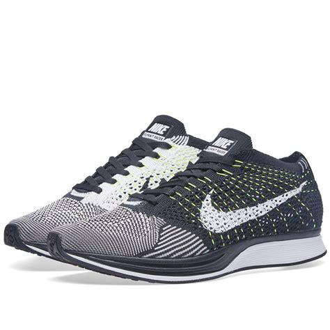 Nike Flyknit Racer Black And White End Us