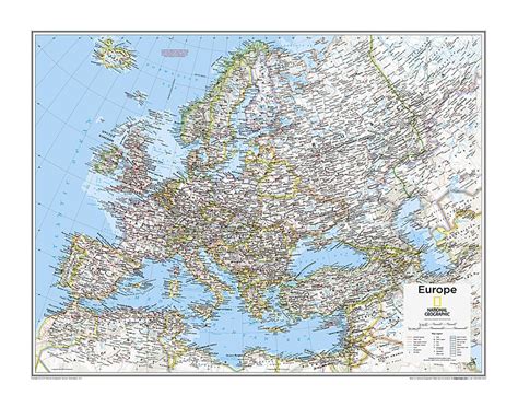 Europe Political Map From National Geographic Atlas Of The World 10th