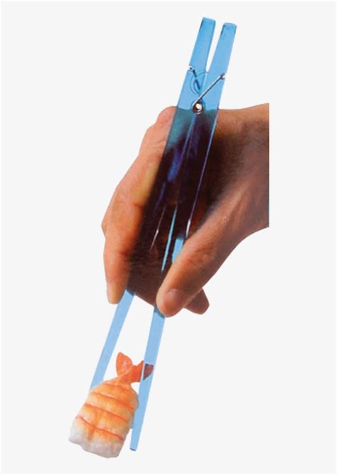 Blue Clothespin Chopsticks Holding A Sushi Clothespin Chopsticks