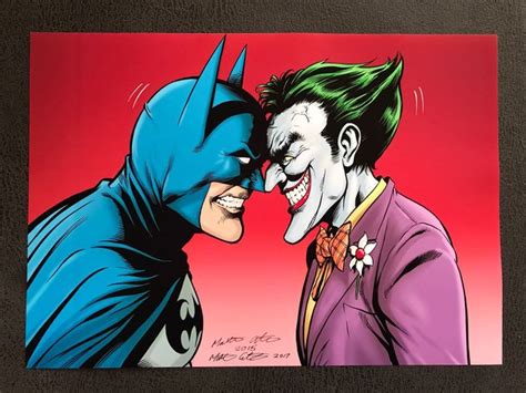 Dc Comics Batman Vs Joker Signed Lithograph By Martin Griffiths