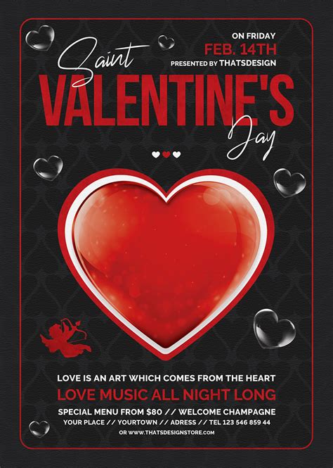 Valentines Day Flyer Template V24 Party Flyers For Photoshop Flyer