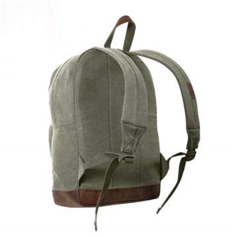 Vintage Canvas Teardrop Backpack With Leather Accents Ooh La La Factory