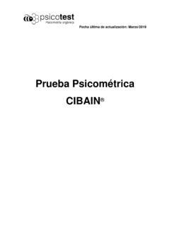 Prueba Psicométrica CIBAIN Psicotest prueba psicom 233 trica cibain