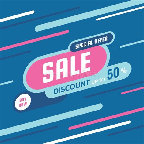 Sale Discount Up To 50 Concept Banner Vector Illustration Special